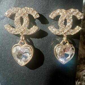 CC Gold and Silver Heart Earrings